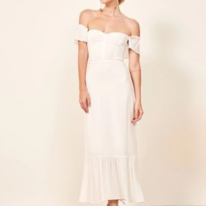 Reformation White Butterfly Dress
